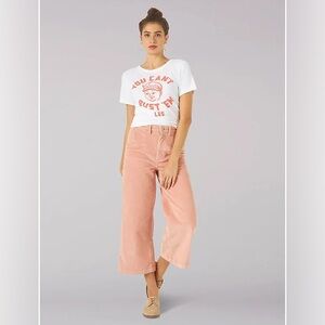 Lee Vintage Modern High Rise Corduroy Cropped Wide Leg - Size 28